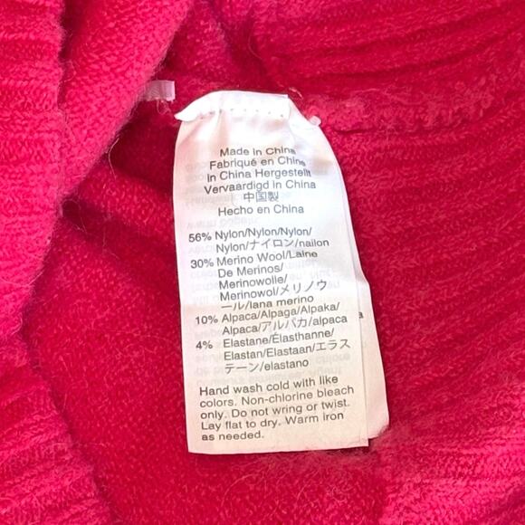 J.Crew Button-Detail Crewneck Sweater Women’s M | Fuchsia Supersoft Yarn - Picture 5 of 10